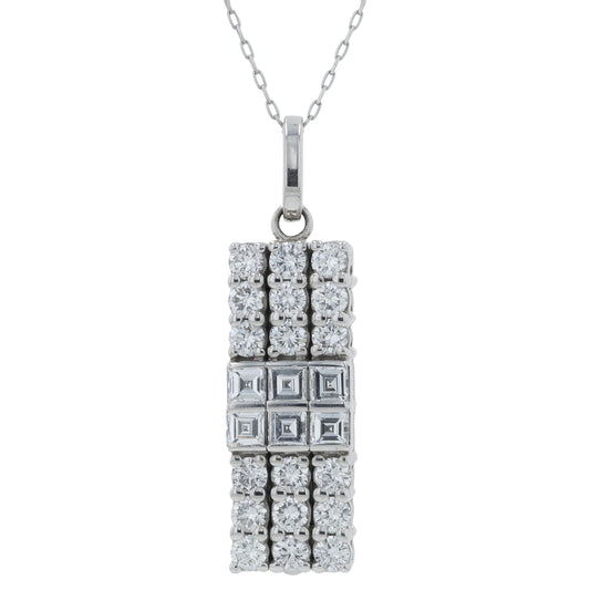 PT900 1.50 CTW Diamond Pendant