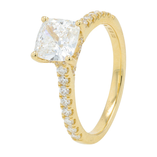 14K YG 2 CT Lab Grown Diamond Engagement Ring<p><strong>Lab Grown Diamond</p></strong><p><strong>IGI Available</p></strong>