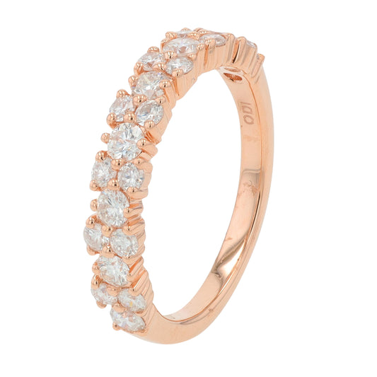 14K RG 1 CTW Diamond Band