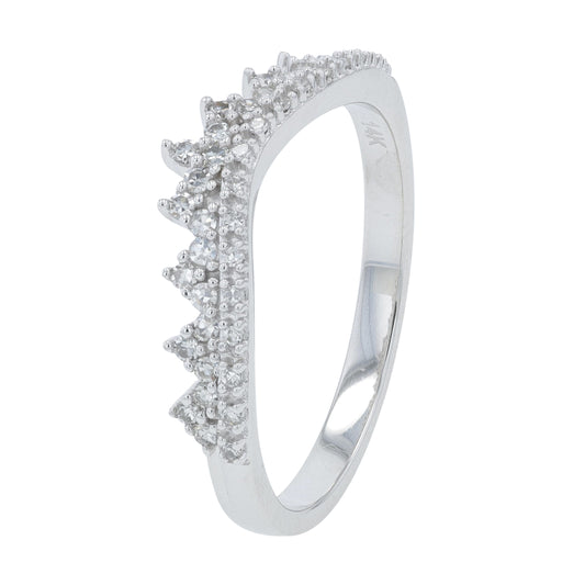 14K WG 0.20 CT Diamond Band