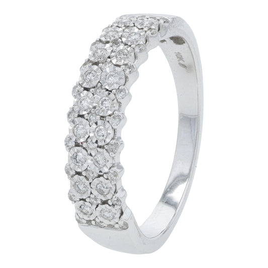 10K WG 0.25 CTW Diamond Band