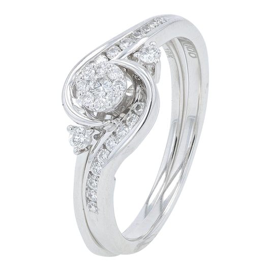 10K WG .25 CTW Diamond Bridal Set