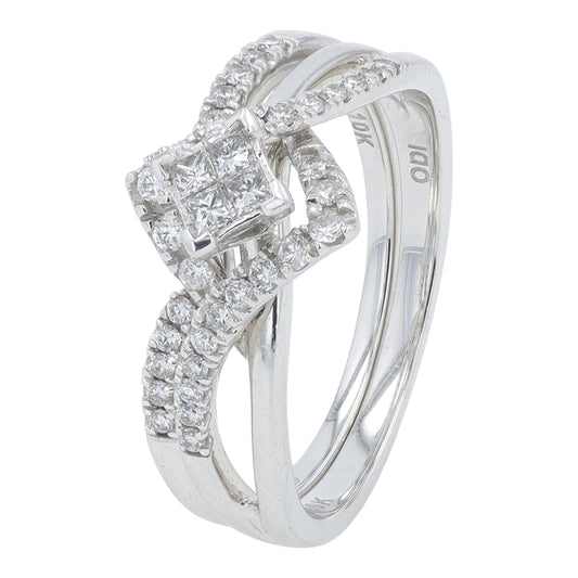 10K WG .38 CTW Diamond Bridal Set