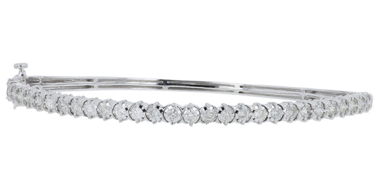 10K WG 1 CTEW Diamond Bangle