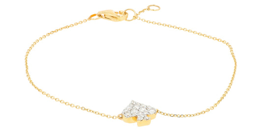 14K YG EFFY .20 CTW Diamond Spade Bracelet