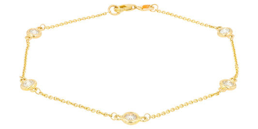 14K YG EFFY .42 CTW Diamond by the Yard Bracelet