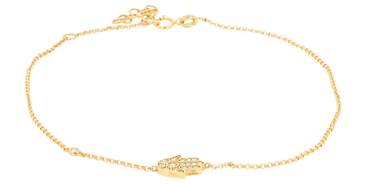 14K YG EFFY .31 CTW Diamond Hamsa Bracelet