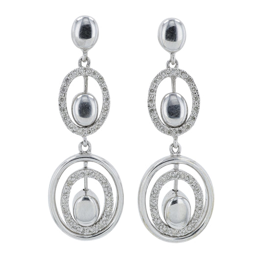 14K WG .38 CT Diamond Earrings