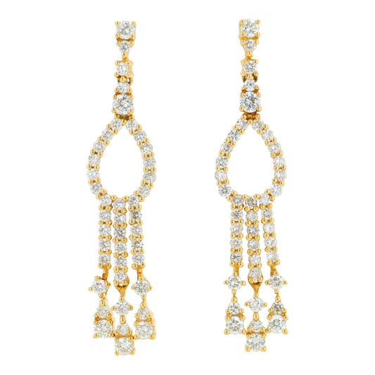 18K YG 1.15 CTW Diamond Earrings