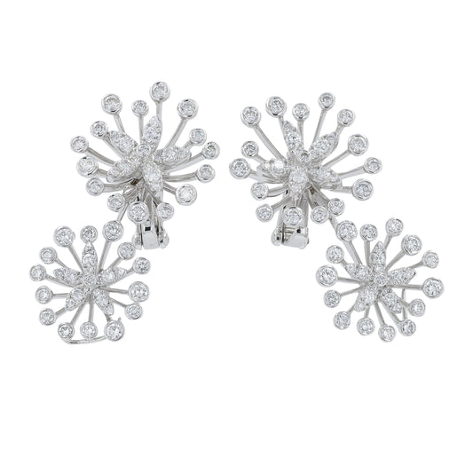 18K WG 4 CTW Diamond Earrings