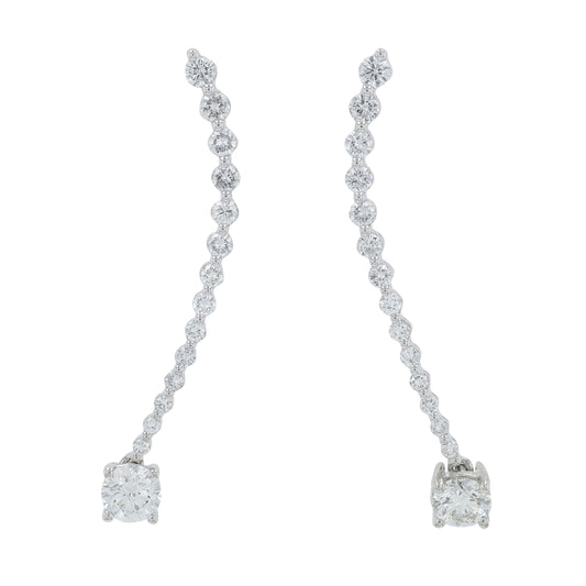 18K WG 2.35 CTW Diamond Earrings