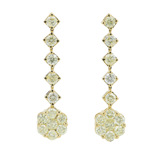 14K YG 1.50 CT Diamond Earrings