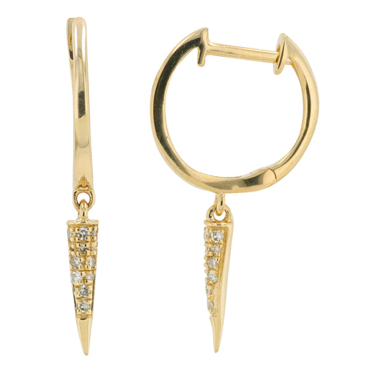 14K YG .07 CT Diamond Earrings