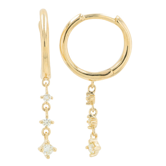 14K YG .15 CT Diamond Earrings