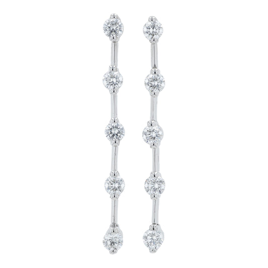 18K WG 1.56 CTW Diamond Earrings