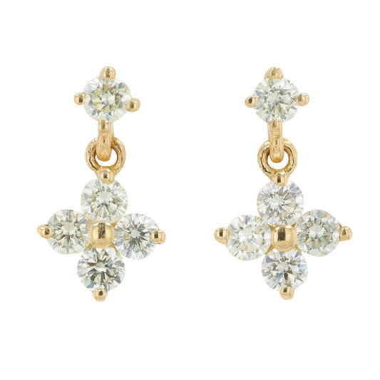 14K YG .31 CT Diamond Earrings