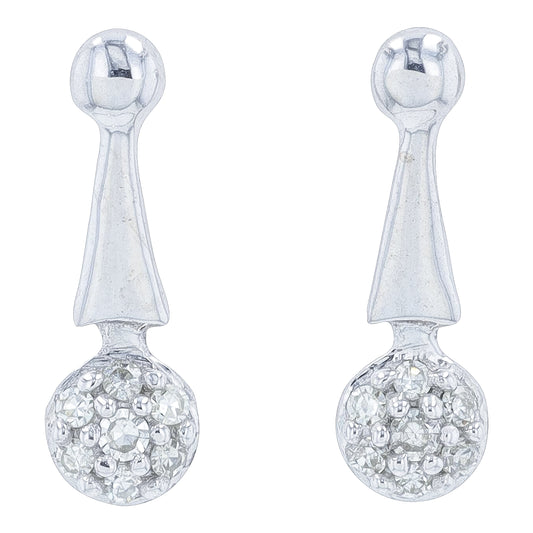 14K WG .05 CT Diamond Earrings