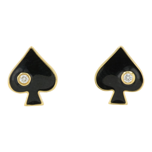 14K WG EFFY .02 CTW Diamond Club Earrings