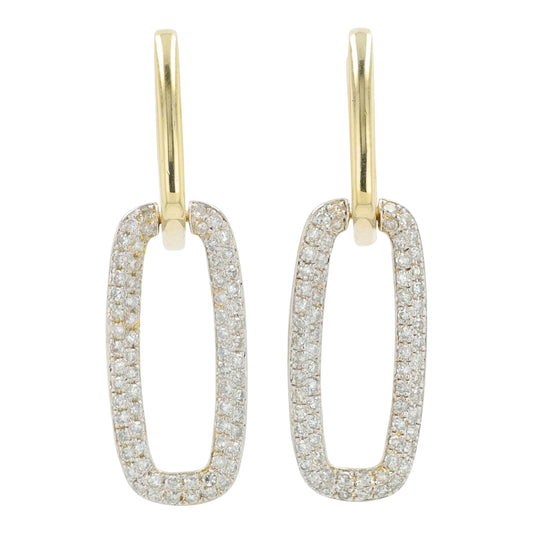 14K YG EFFY .69 CTW Diamond Earrings