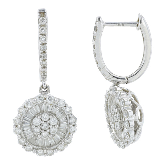 14K WG 1.25 CTW Diamond Earrings