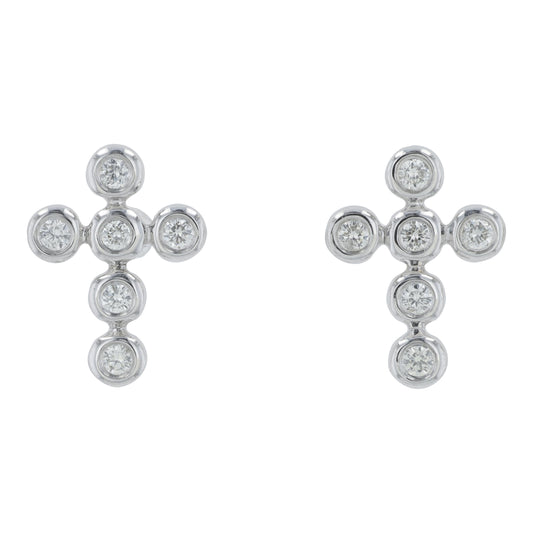 14K .13 CT Diamond Cross Earrings<p><strong>More Colors Available</p></strong>