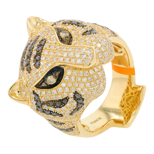14K EFFY YG 1.85 CTW Diamond Tiger Ring