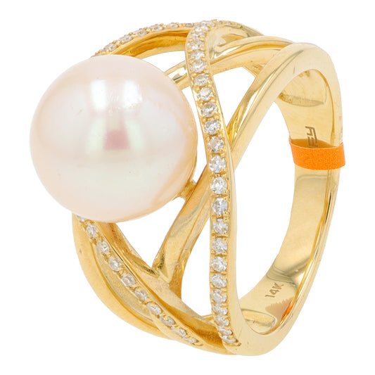 14K EFFY YG Freshwater Pearl Ring