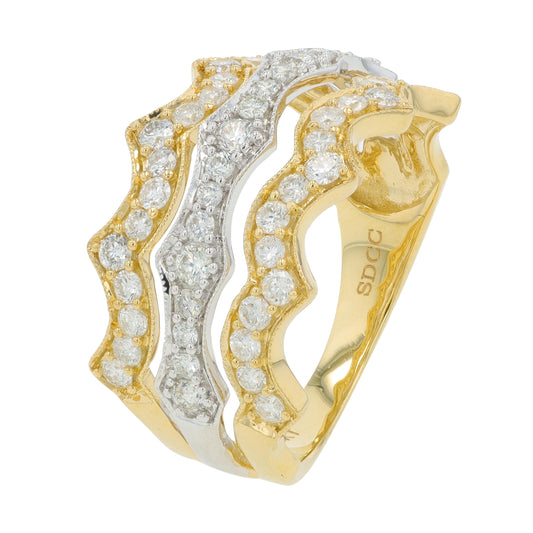 14K TT 1 CT Diamond Ring