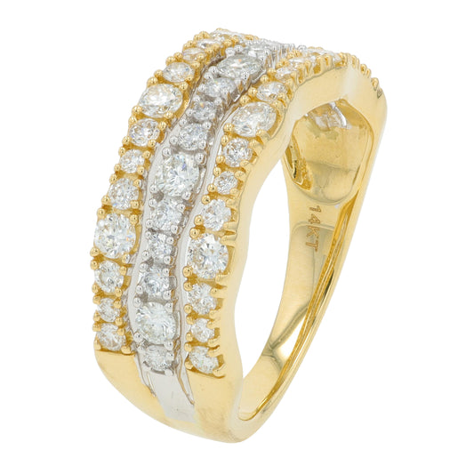 14K TT 1 CT Diamond Ring