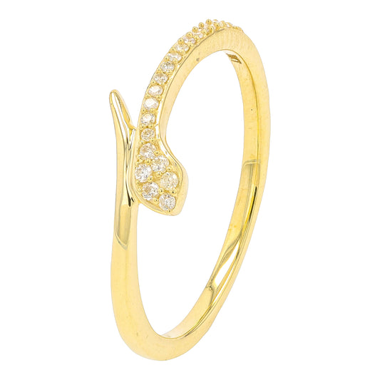 10K 0.08 CTW Diamond Snake Bypass Band