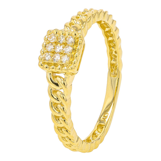 14K YG .07 CT Diamond Ring