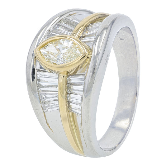 PT900/18K YG 1.56 CTW Diamond Ring