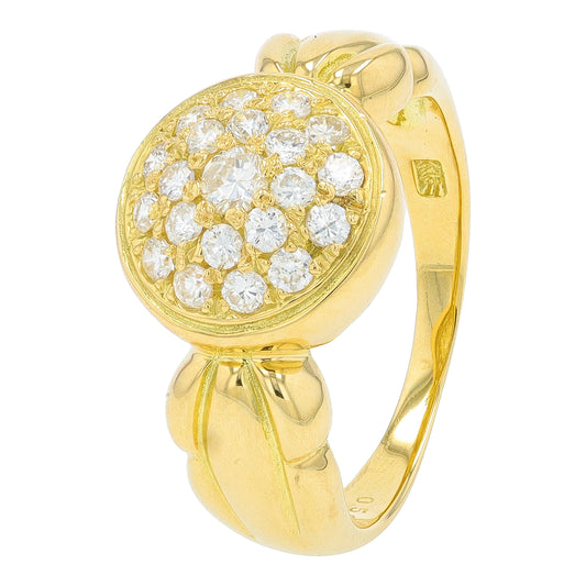 18K YG .50 CTW Diamond Ring
