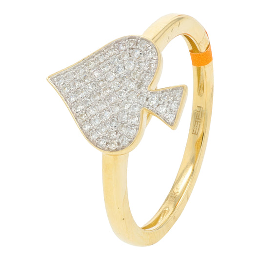 14K EFFY YG 0.20 CTW Diamond Spades Ring