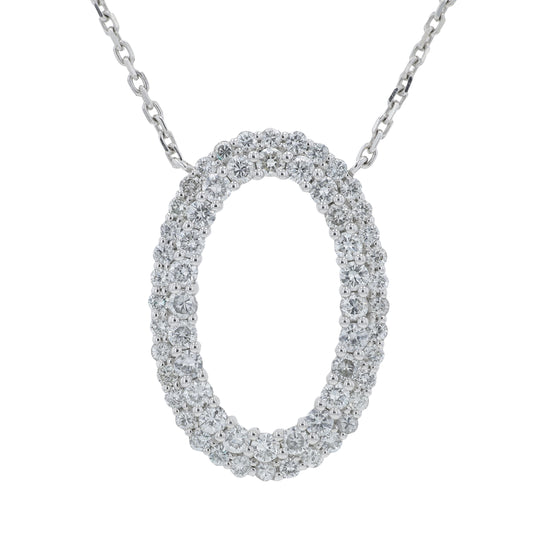 18K WG 1 CTW Diamond Necklace