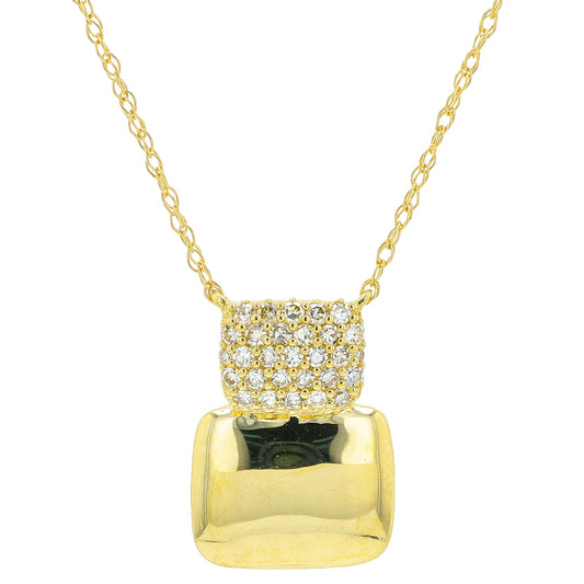 14K YG .15 CTW Diamond Necklace