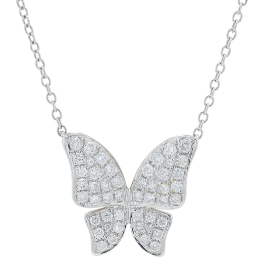 18K WG EFFY .62 CTW Diamond Butterfly Necklace