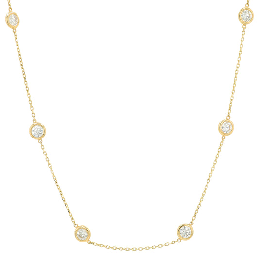 14K YG EFFY 2.99 CTW Diamond by the Yard  Necklace