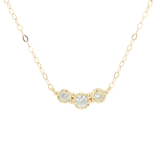 10K .13 CTW Diamond Three Stone Necklace<p><strong>More Colors Available</p></strong>