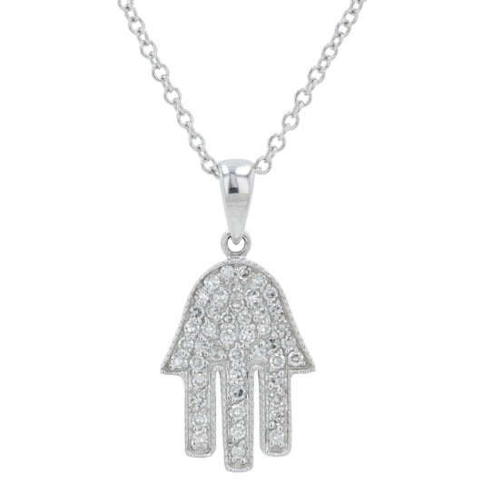 14K WG EFFY .23 CTW Diamond Hamsa Pendant