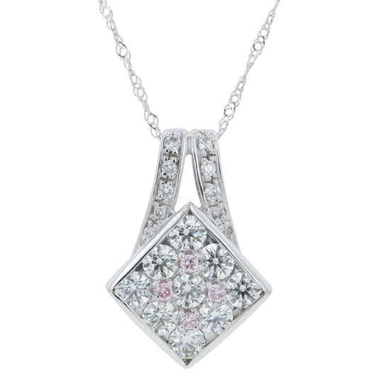 18K WG 1.03 CTW Diamond Pendant
