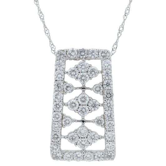 18K WG 1.43 CTW Diamond Pendant