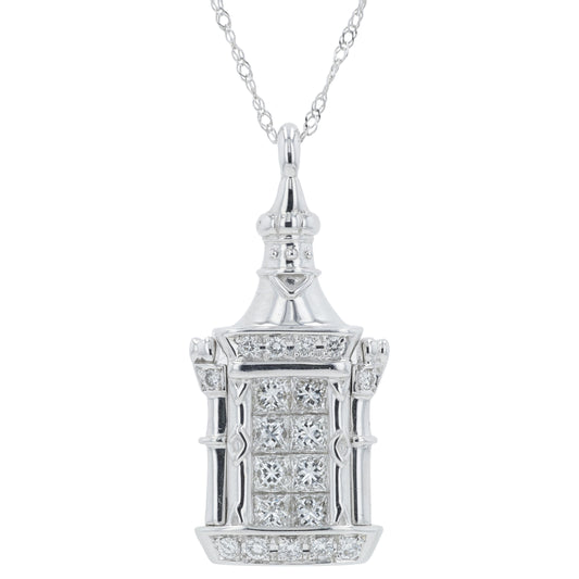 18K WG .81 CTW Diamond Pendant