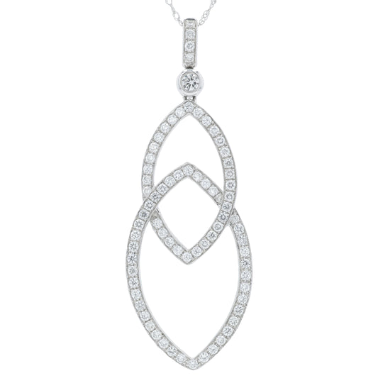 18K WG 1.067 CTW Diamond Pendant