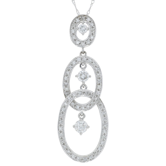 18K WG 1.01 CTW Diamond Pendant