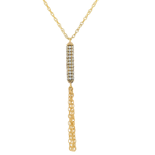 14K .33 CT Diamond Tassel Pendant <p><strong>More Colors Available</p></strong>