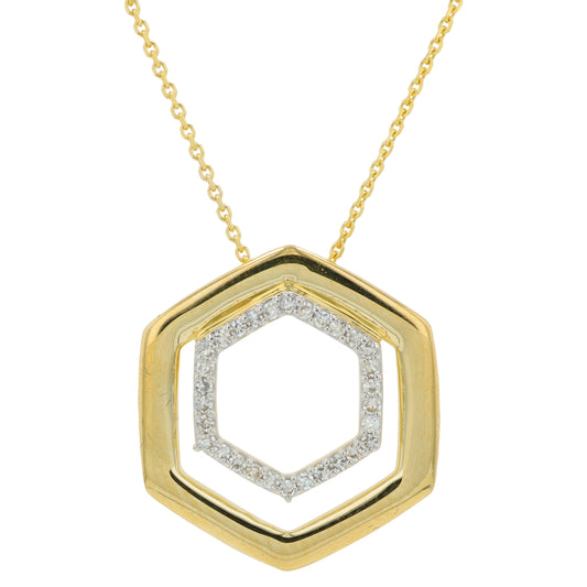 10K YG .10 CTW Diamond Pendant