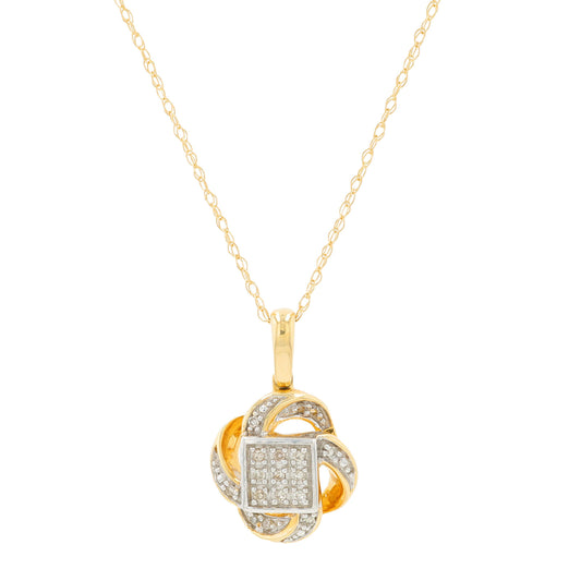 14K YG .05 CT Diamond Pendant