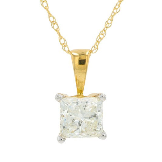 18K YG 1 CT Diamond Pendant