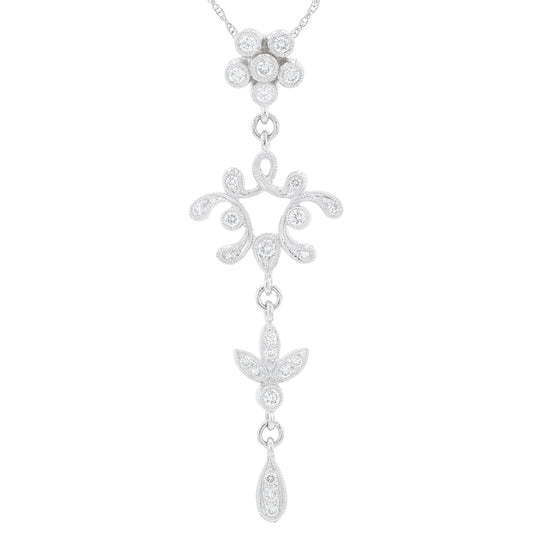 18K WG .50 CTW Diamond Pendant